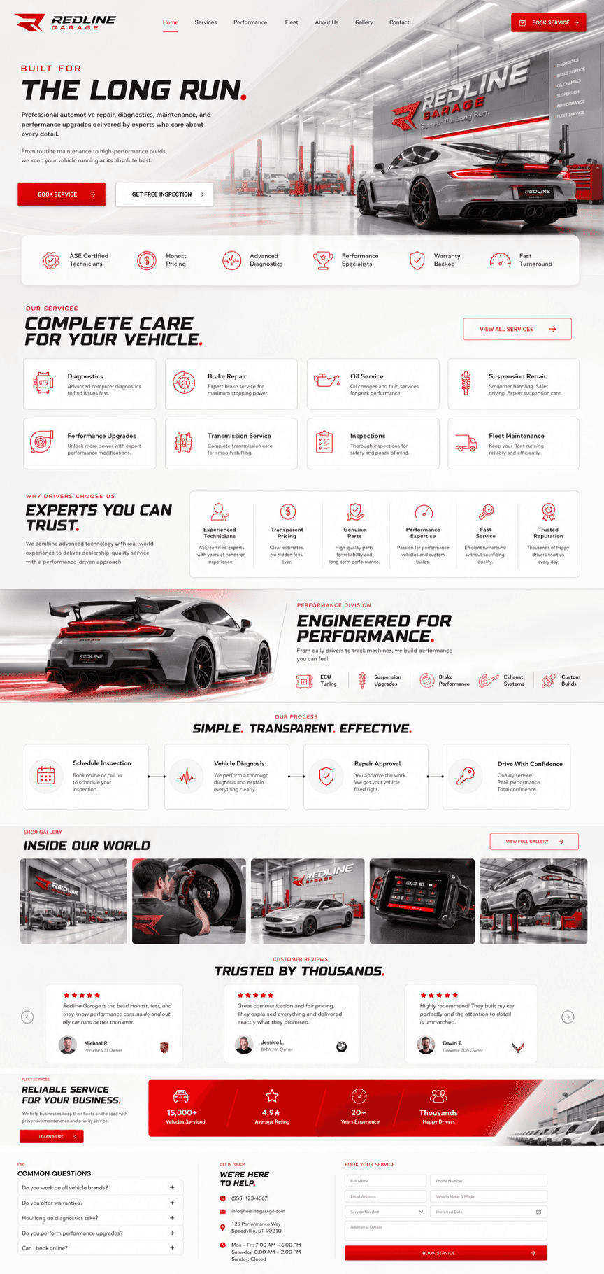Precision Auto Care - Car Repair website design preview