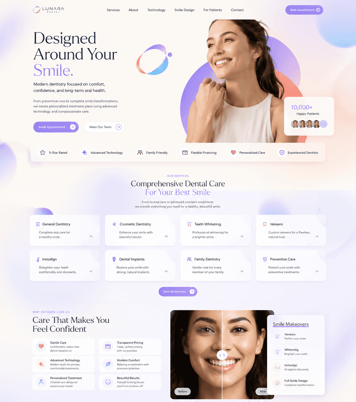 Bright Smile Dental - Dentist website design preview