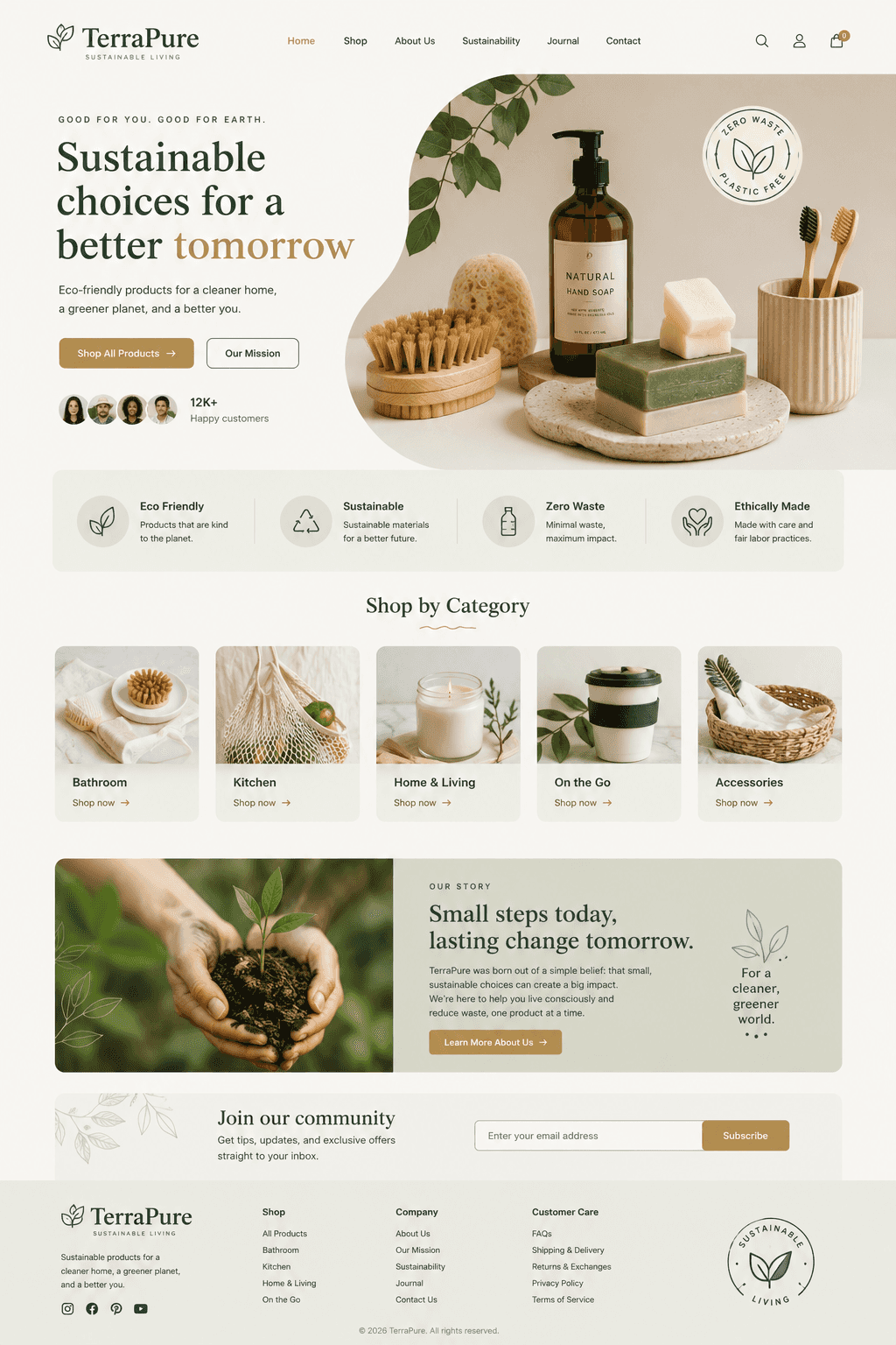 GreenNest Eco Goods - Eco Items website design preview