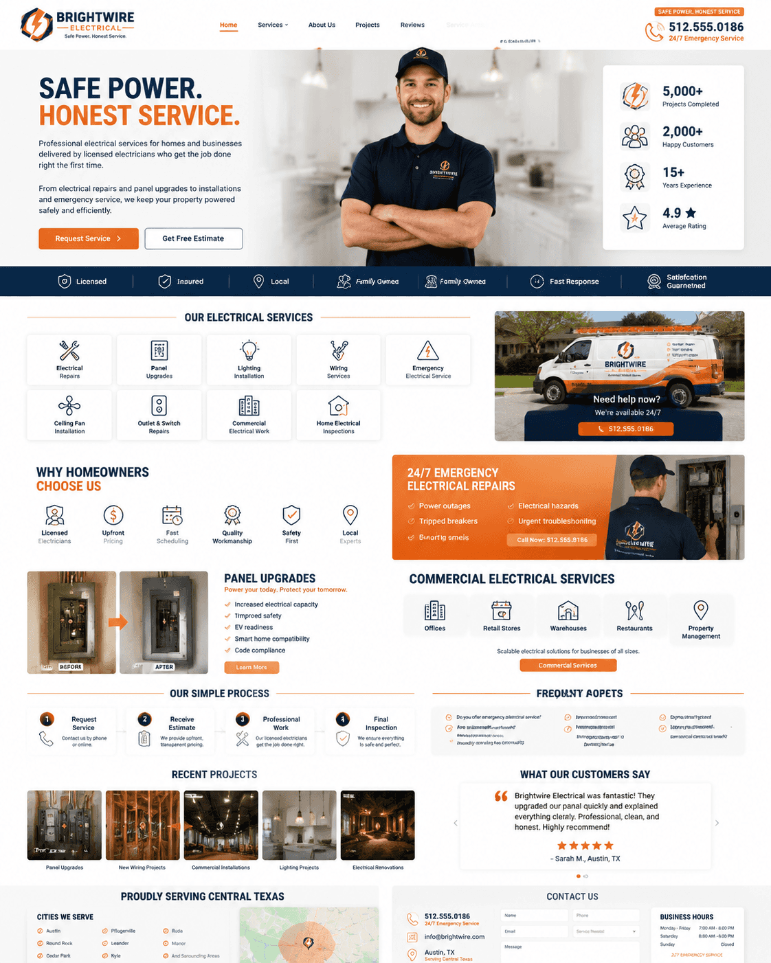 VoltEdge Electrical - Electrical Services website design preview
