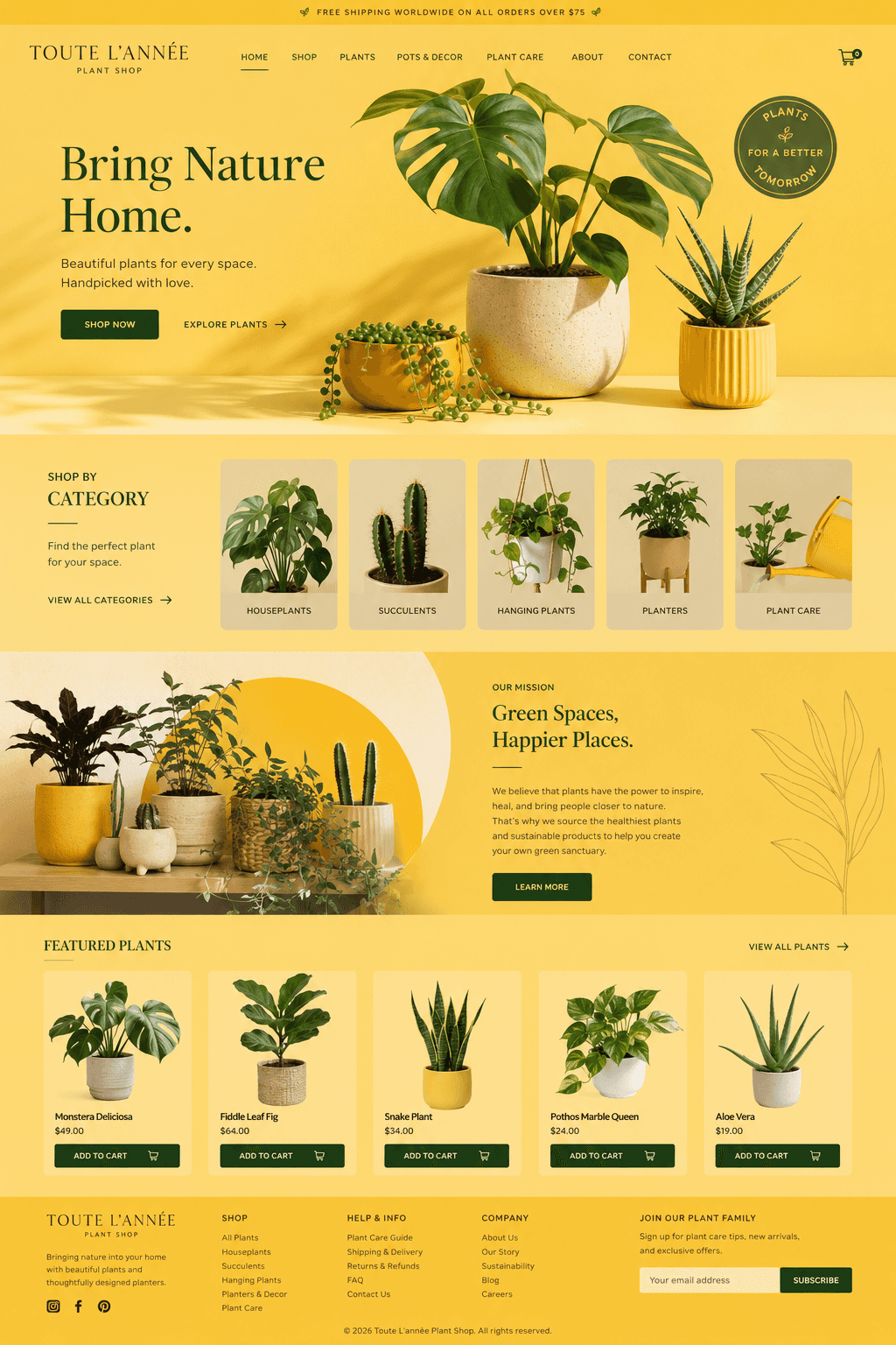 Petal & Stem - Flower Shop website design preview