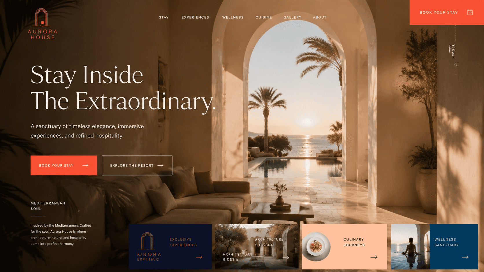 The Palm Crest Hotel - Hotel website design preview