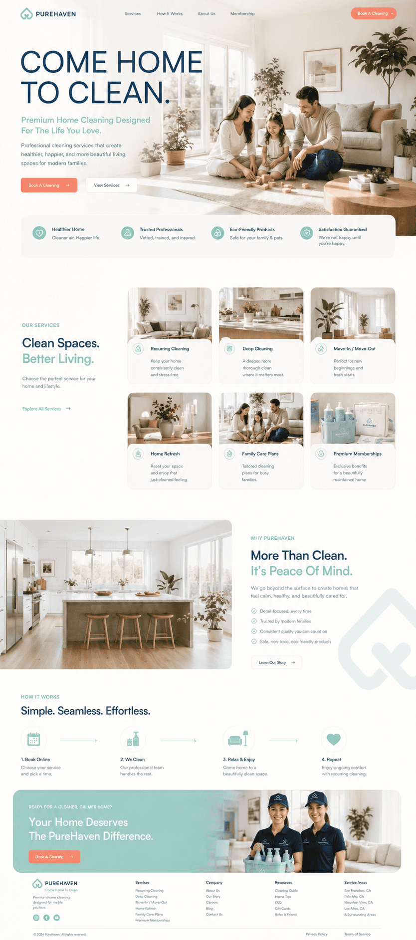 SparkleHouse Cleaning Co. - House Cleaning website design preview