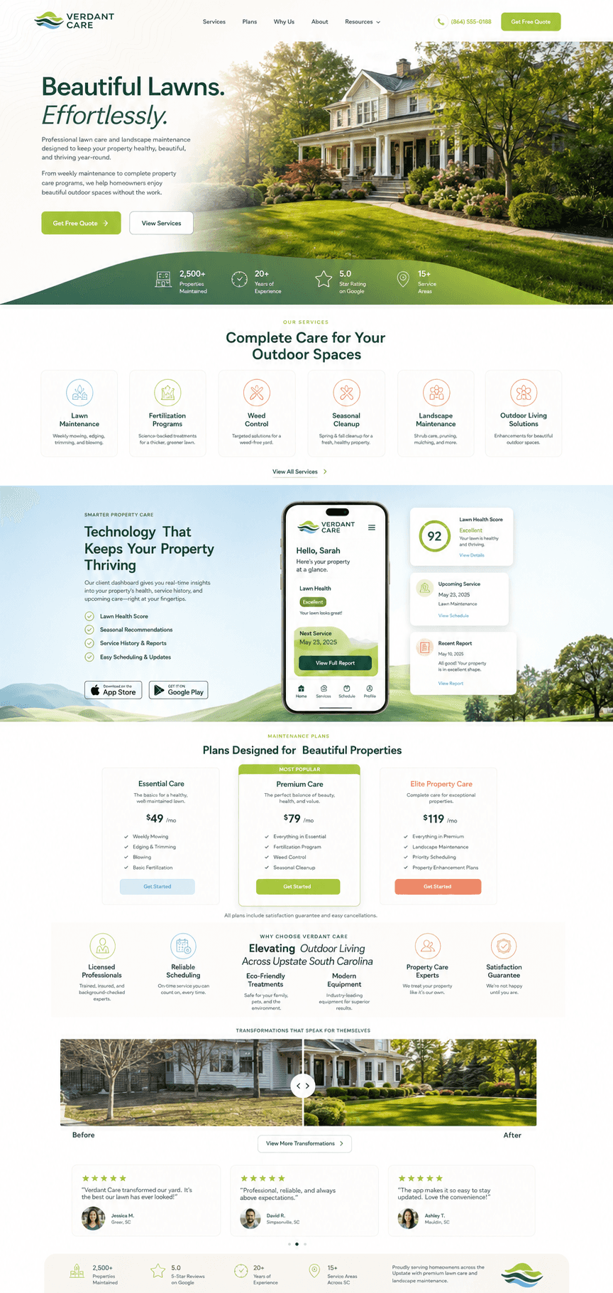 FreshCut Lawn Care - Lawn Care website design preview