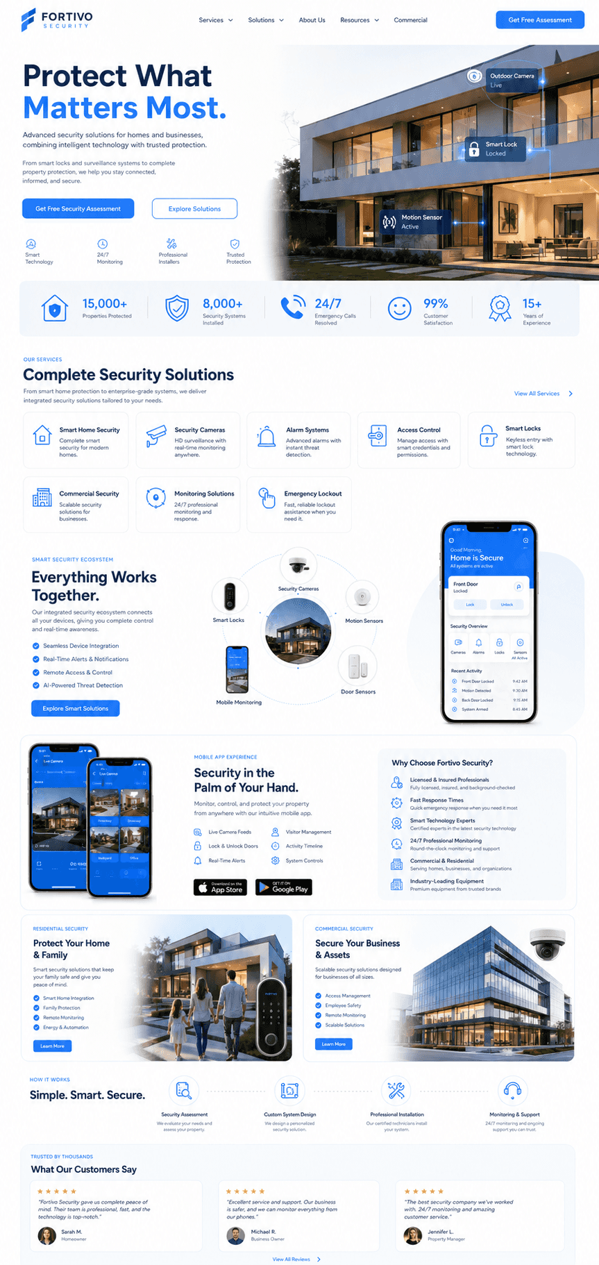 Sentinel Security Group - Security Service website design preview