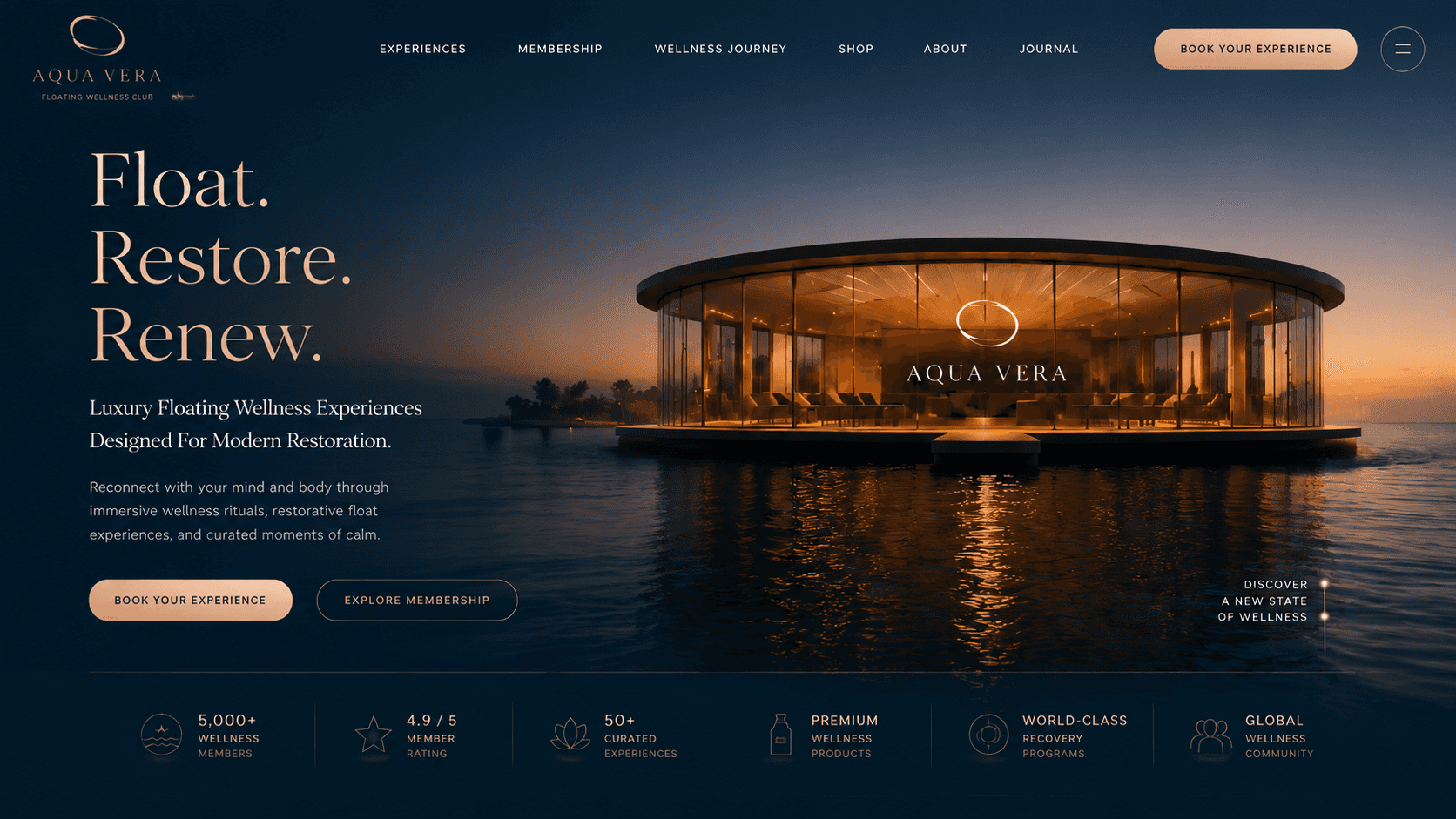 Tranquil Waters Spa - Spa Centre website design preview