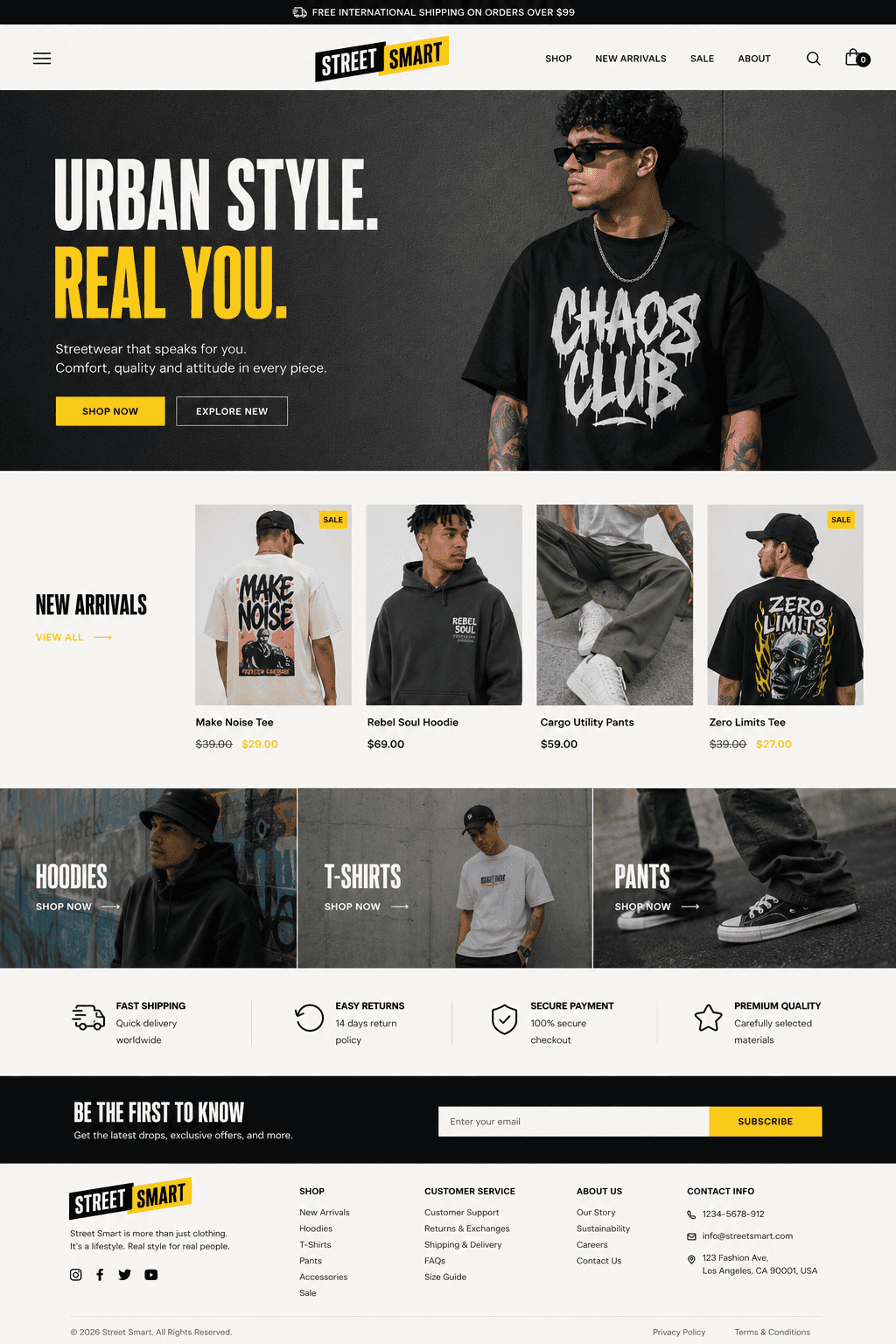 Concrete Culture - Streetwear Brand website design preview