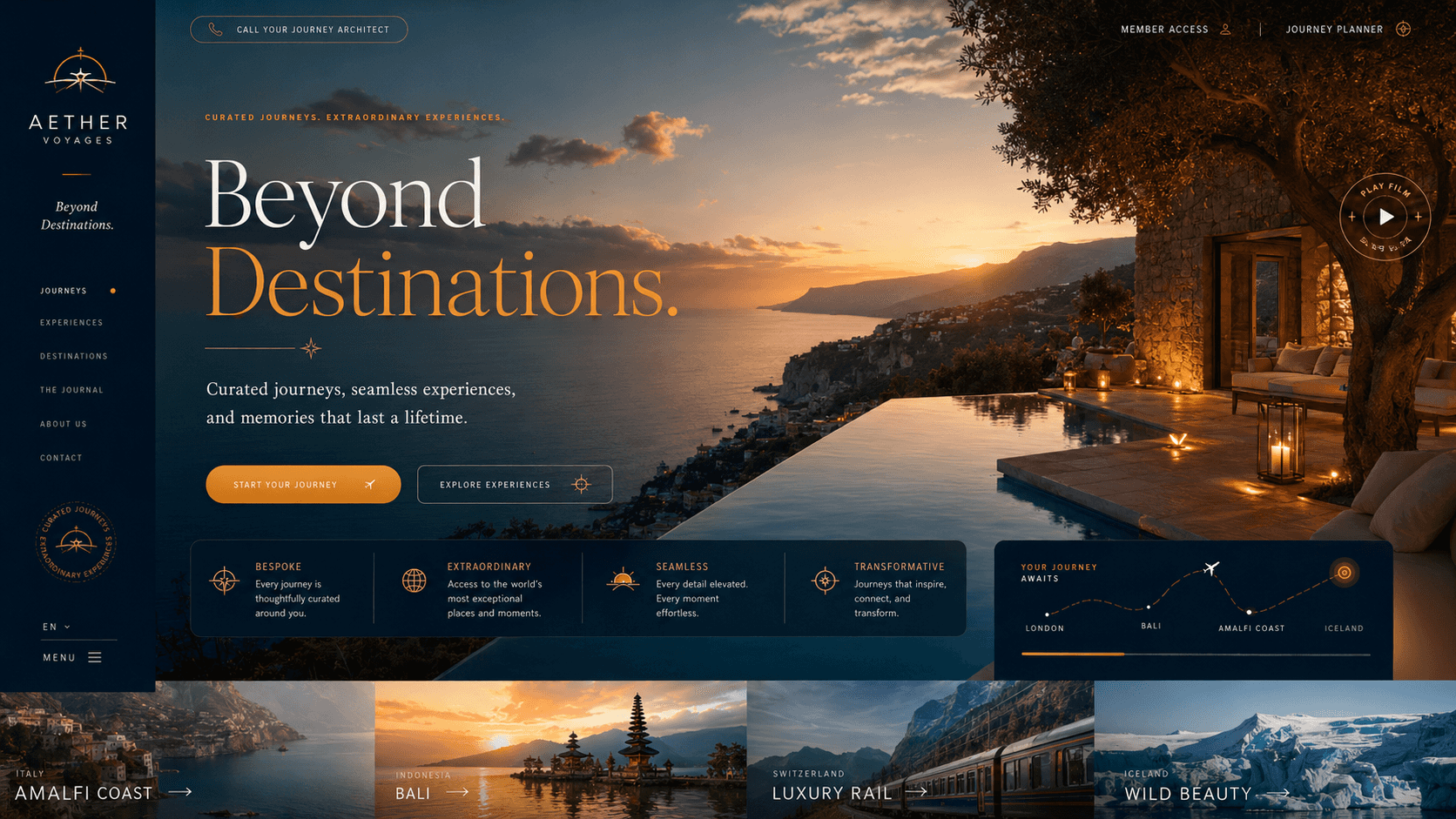 Horizon Travel Co. - Travel Agency website design preview
