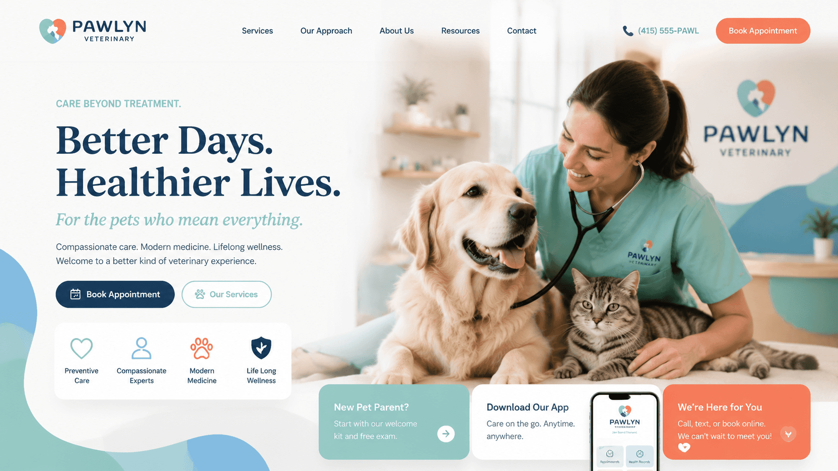 Willowbrook Veterinary Clinic - Veterinary Clinic website design preview