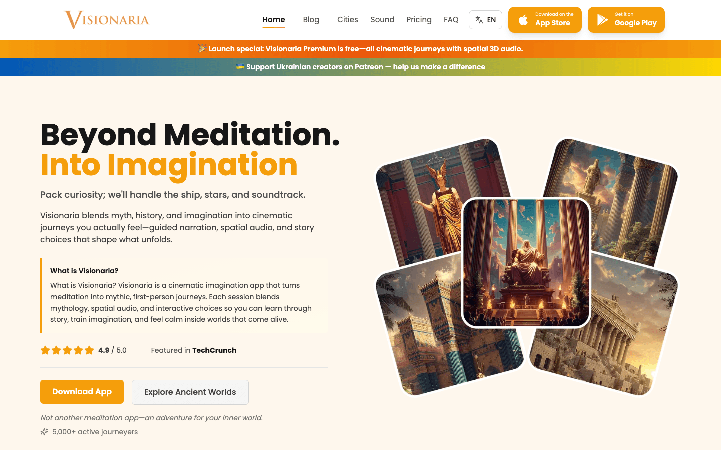 Visionaria website