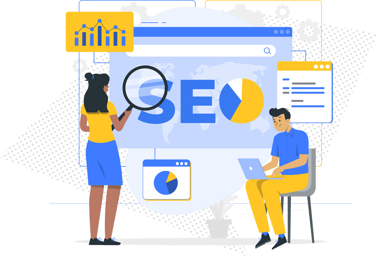 SEO analytics and search visibility across a world map