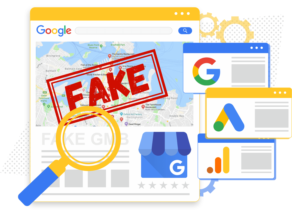 Detecting and flagging a fake Google Business Profile listing